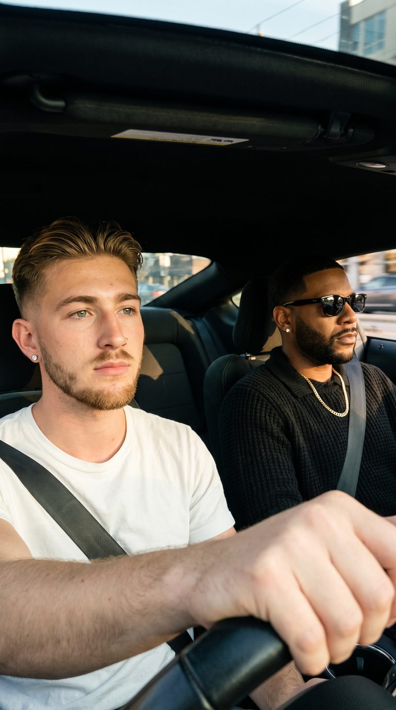 Brad at the wheel